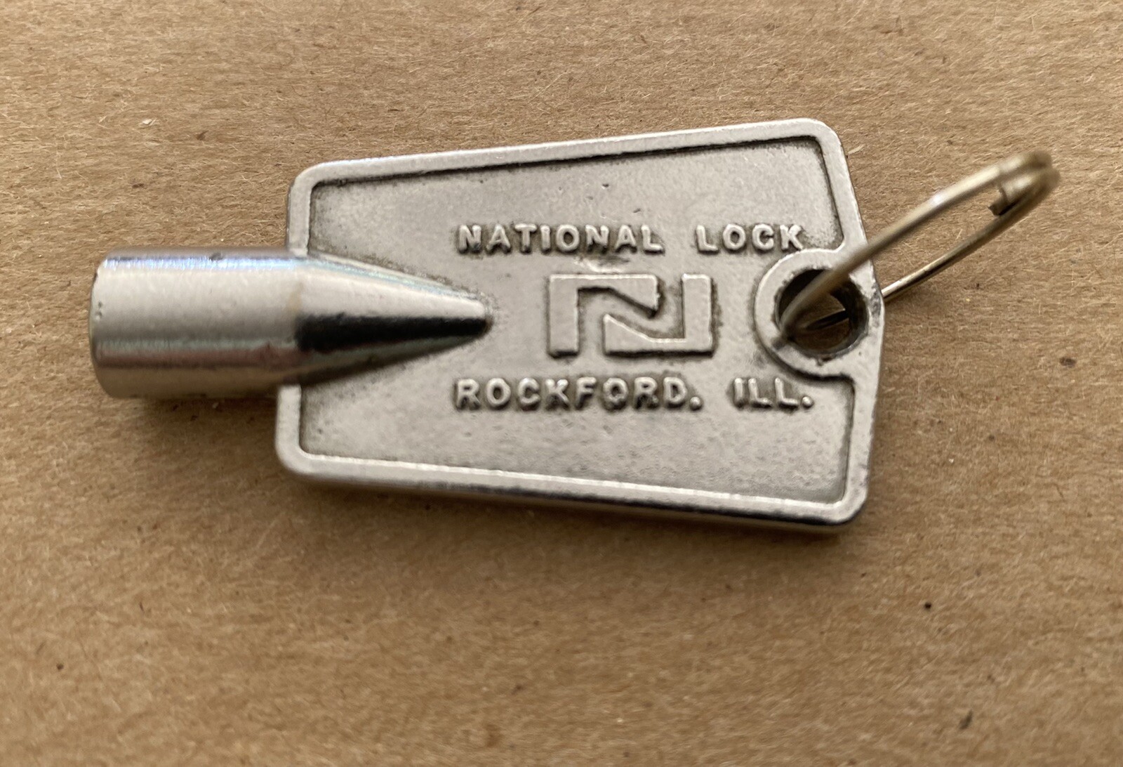 Vintage National Lock Rockford IL Chest Deep Freezer Replacement Key USA
