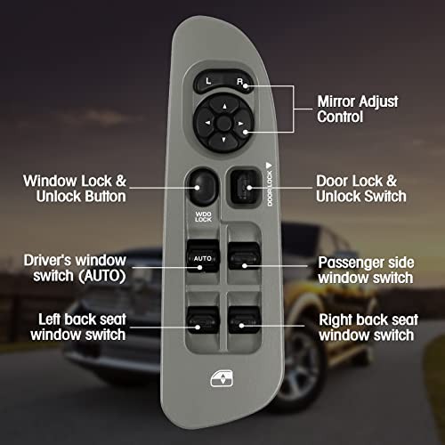 Power Window Switch and Taupe Bezel for 2002-2009 Dodge Ram 1500 2500 3500 |
