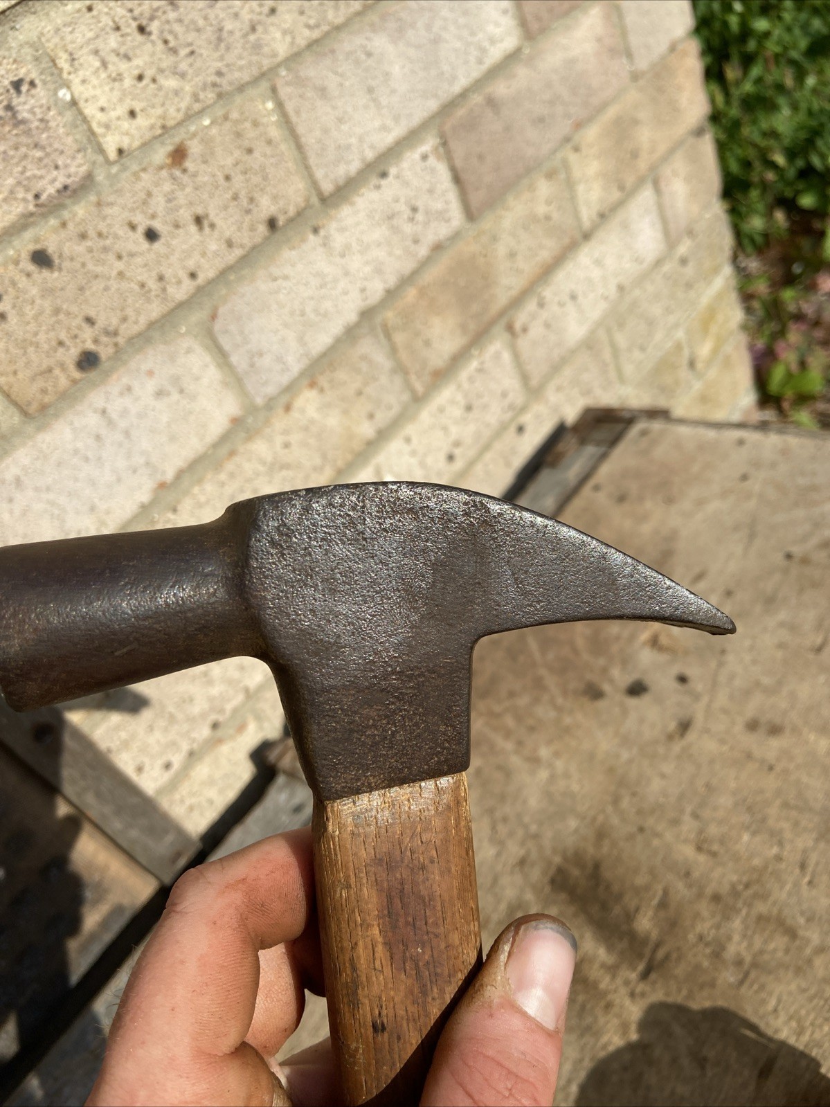 Vintage Claw Hammer Military Arrow Wooden Handle Rare