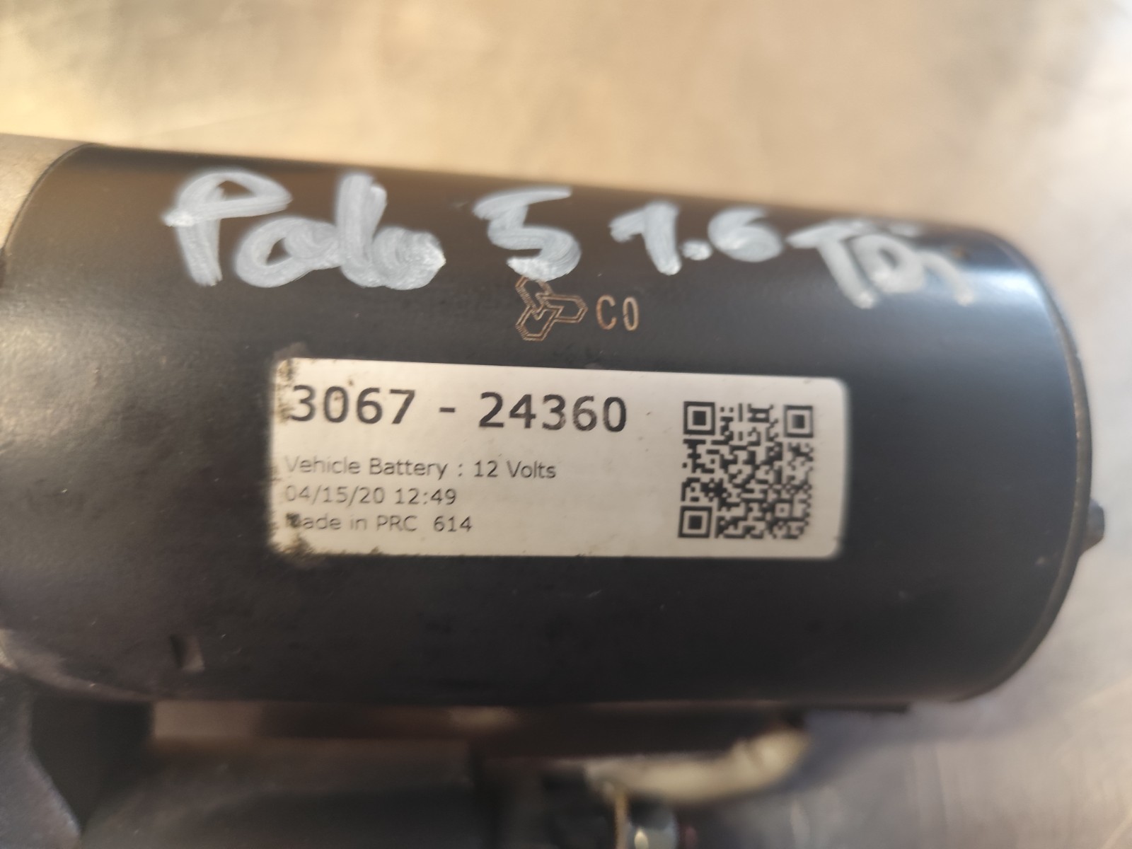 STARTER VW VOLKSWAGEN POLO 5 V 1.6 TDI 3067-24360
