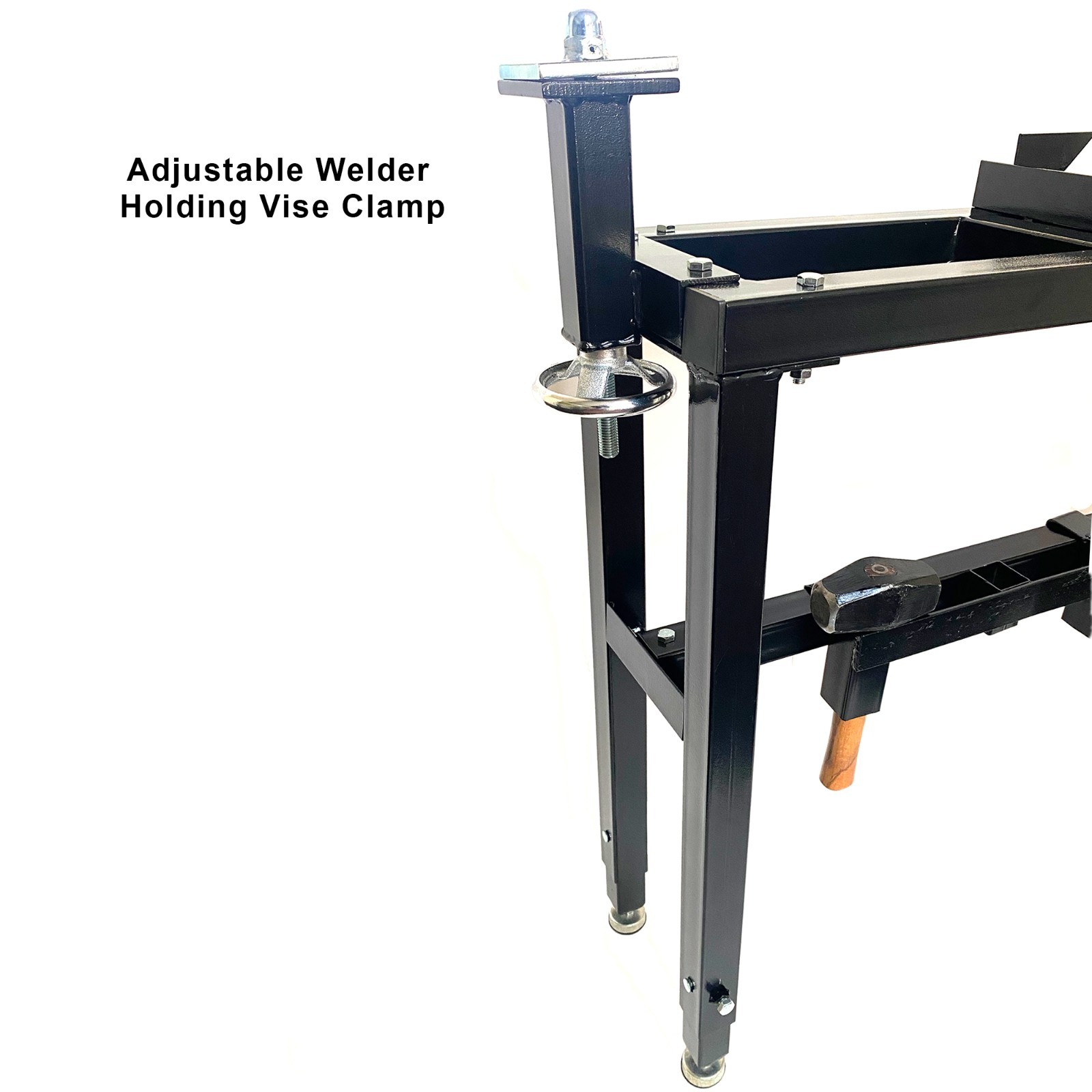 Heavy Duty Adjustable Blacksmith Anvil Stand w/ Tool Holder 200 lb