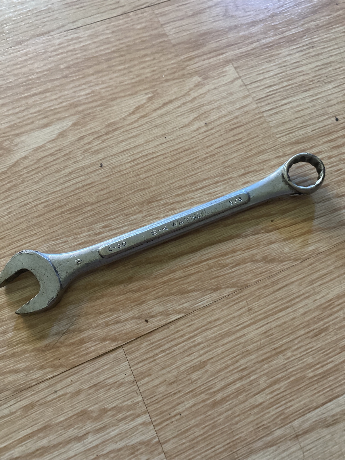 S-K Wayne Tools C-20- 5/8″ Combination Wrench 12-Point Forged Alloy- USA SK Tool