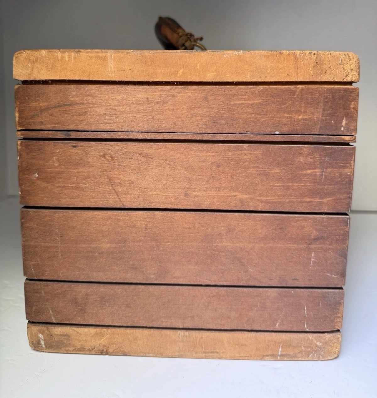 Antique Wooden Jewelry Repair Chest – Vintage Craftsman Tool Box