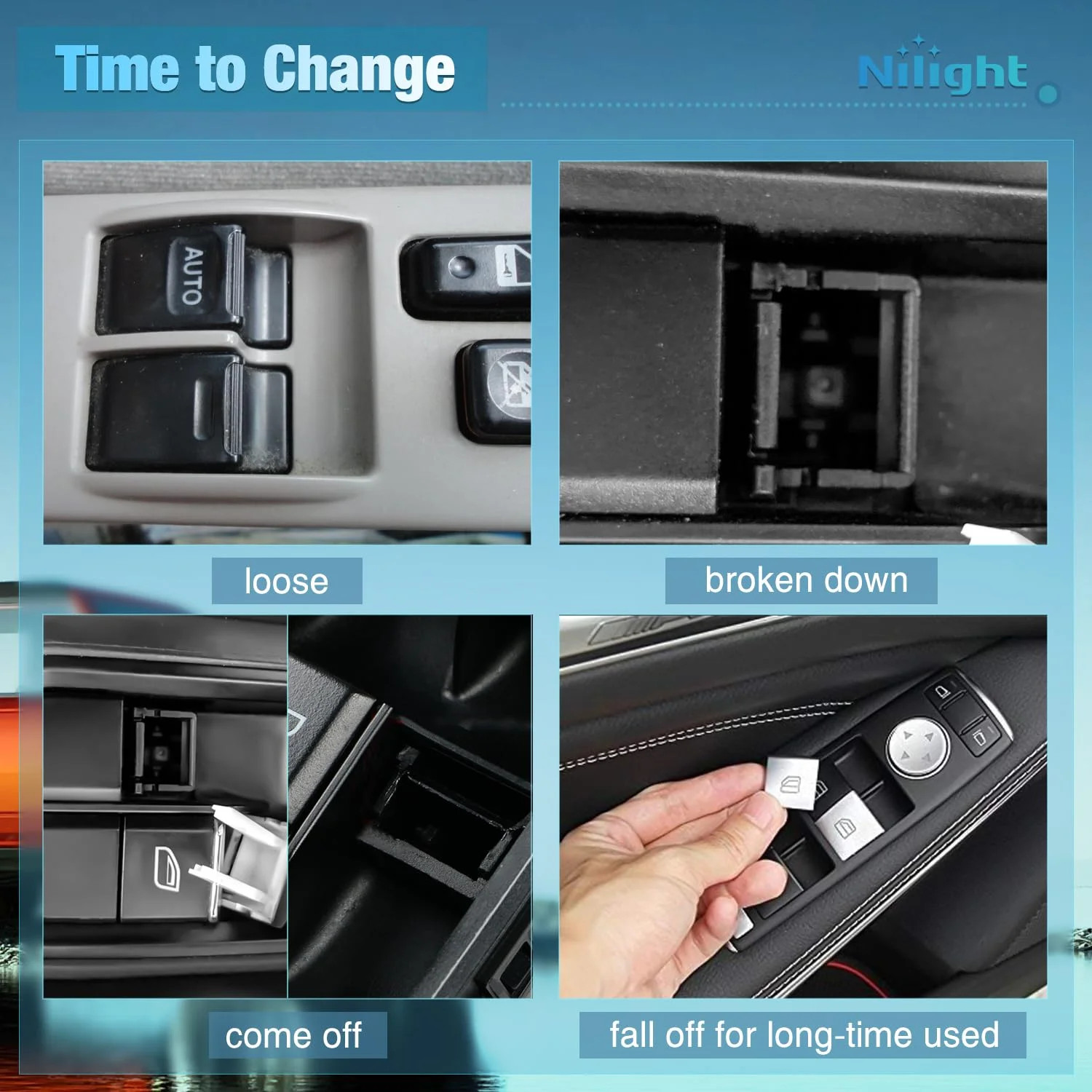 Nilight Power Master Window Switch Compatible with 2011 2012 2013 2014 2015 2016