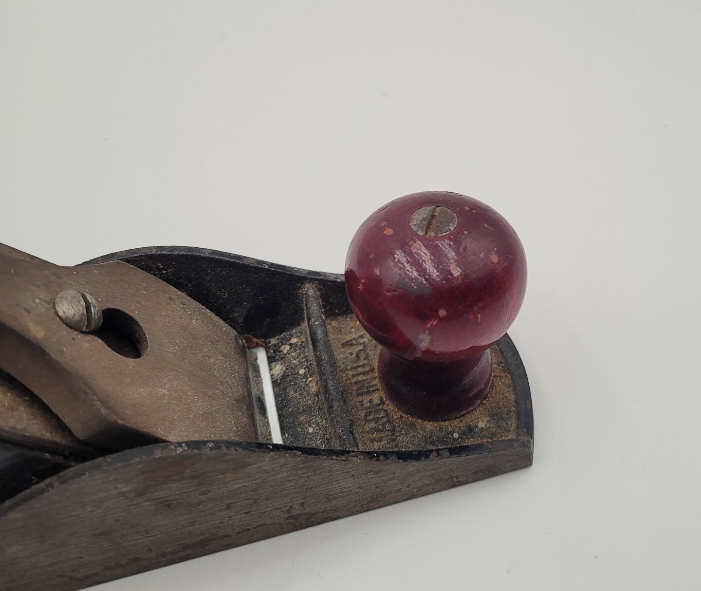 Vintage Hand Wood Plane 9″ Wooden Handle Used Condition No Visible Brand