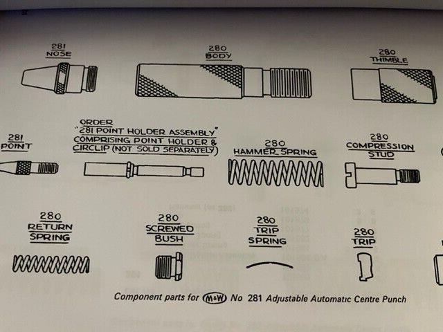 Moore & Wright Sheffield Precision Replacement Parts Manual 1960’s Copy