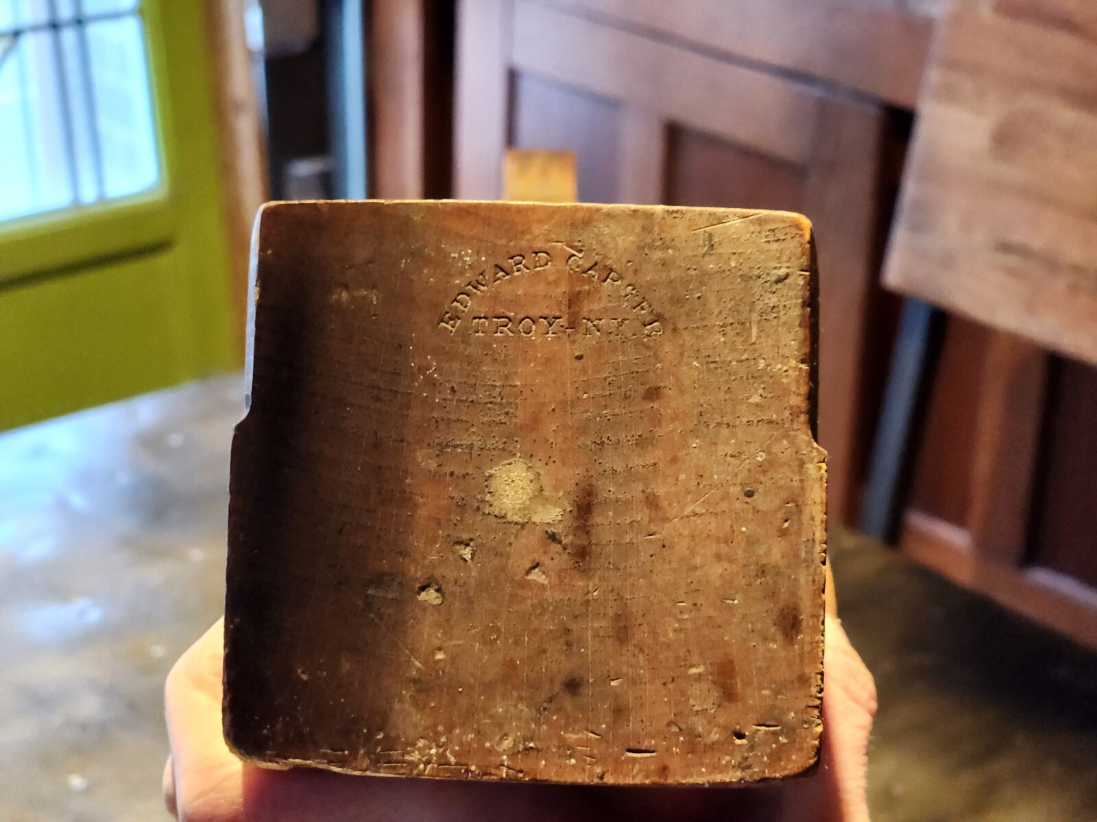 Antique Edward Carter Jointer Fore Plane 26″ Rustic Vintage Primitive Wood Block