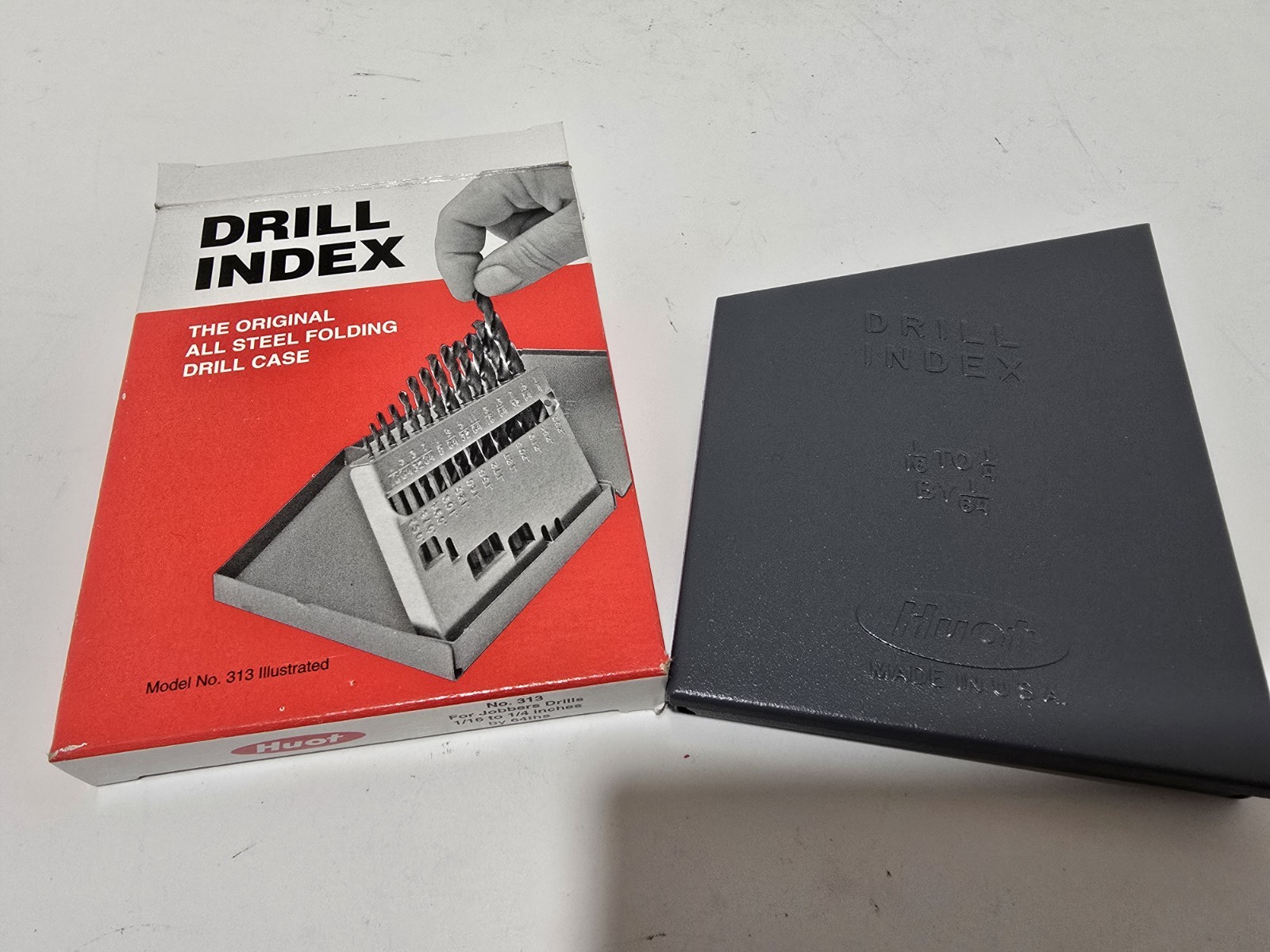 NOS Vintage Huot Drill Index No. 313 New 1/16″ – 1/4″ By 64ths Made In The USA
