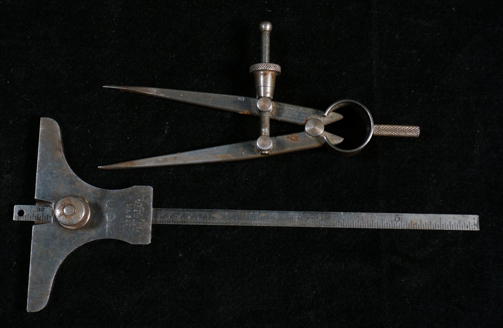 Lufkin Rule Co Depth Gauge & Caliper Lot of 2 Machinist Measuring Tools (A11)