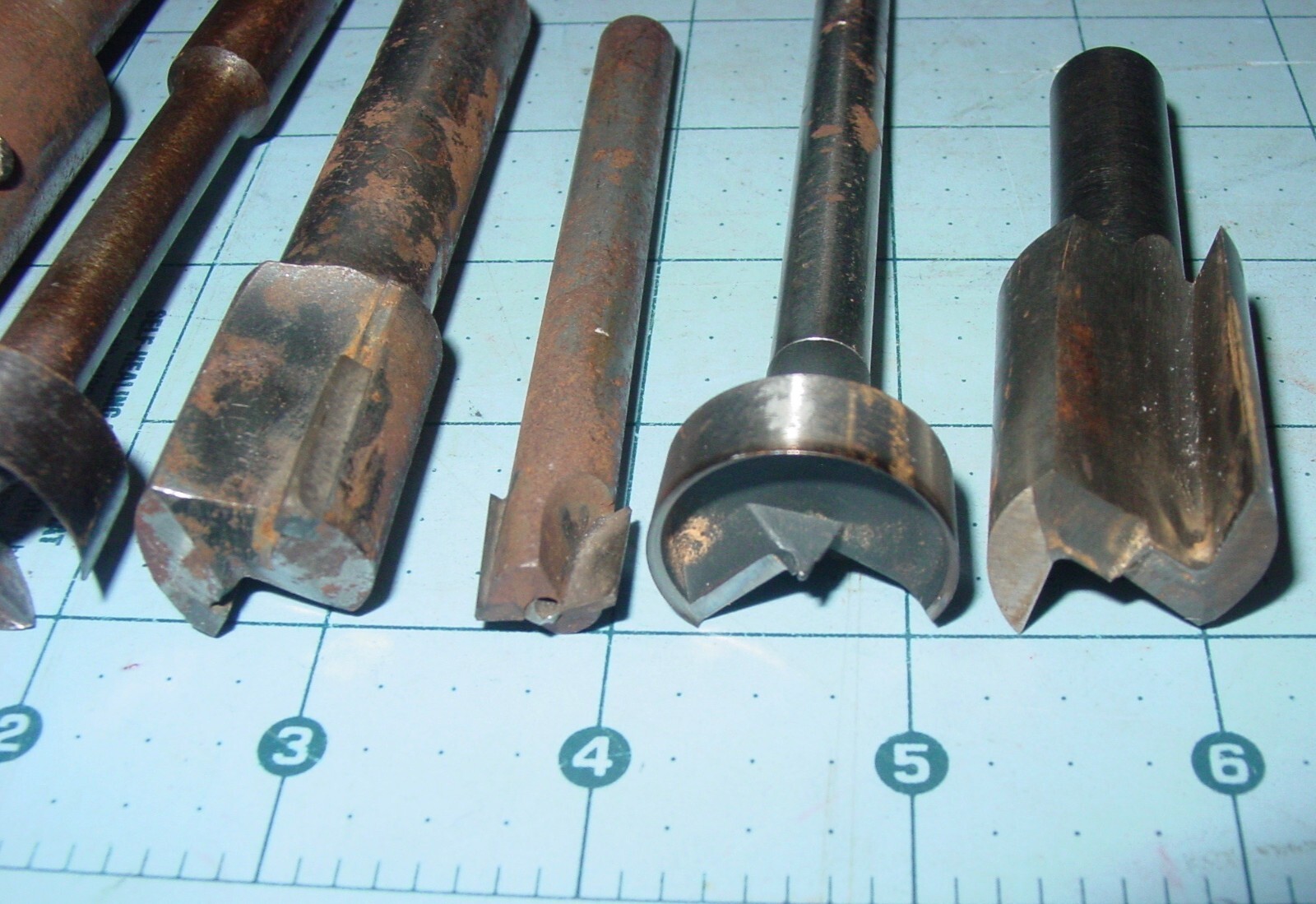 Vintage Woodwork Cutters Rounding Forstner Lathe Drill Press End Mill Bit Lot