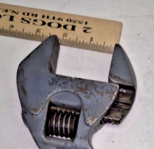Antique Erie Tool Works 12 Inch Adjustable S Curved Wrench , Tested , Works Well