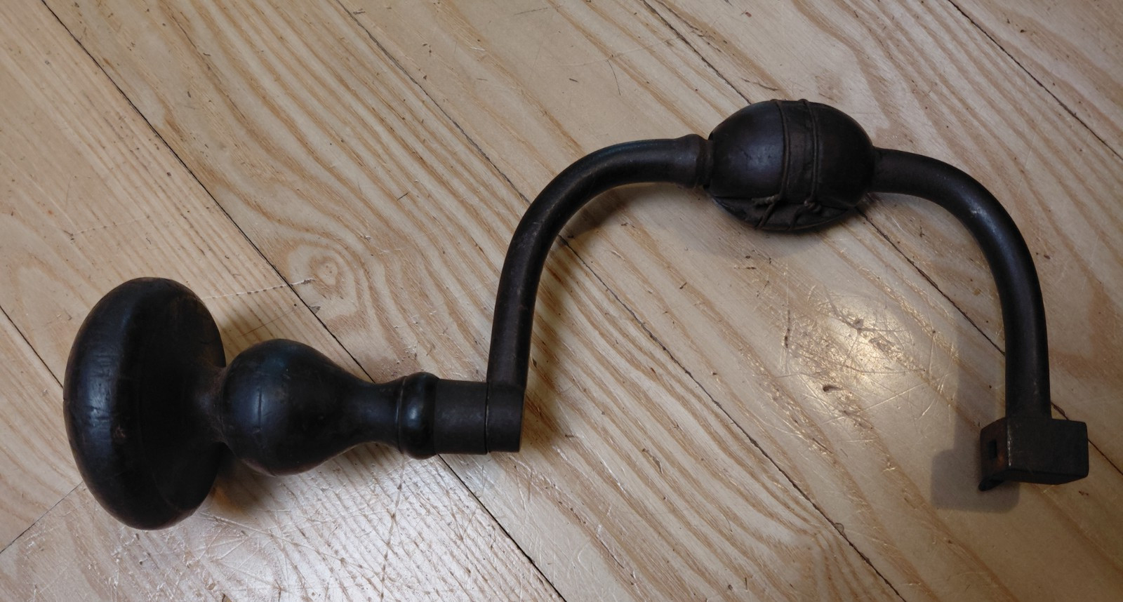 Antique Gentleman’s Bit Brace – Wooden Woodworking Brace, J.P Decker