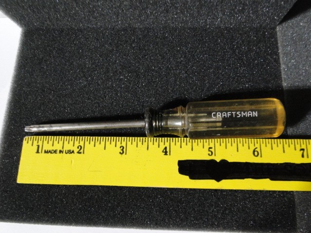 Vintage Craftsman Torx T20 Screwdriver #41475-P-WF Clear Handle/Black Trim USA
