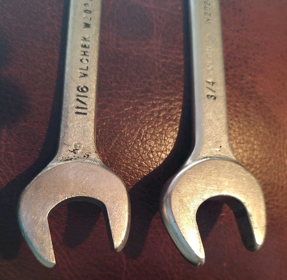 Vintage VLCHEK 5/8″ & 3/4″ (W2024) and 5/8″ & 11/16″ (W2022) Open End Wrenches