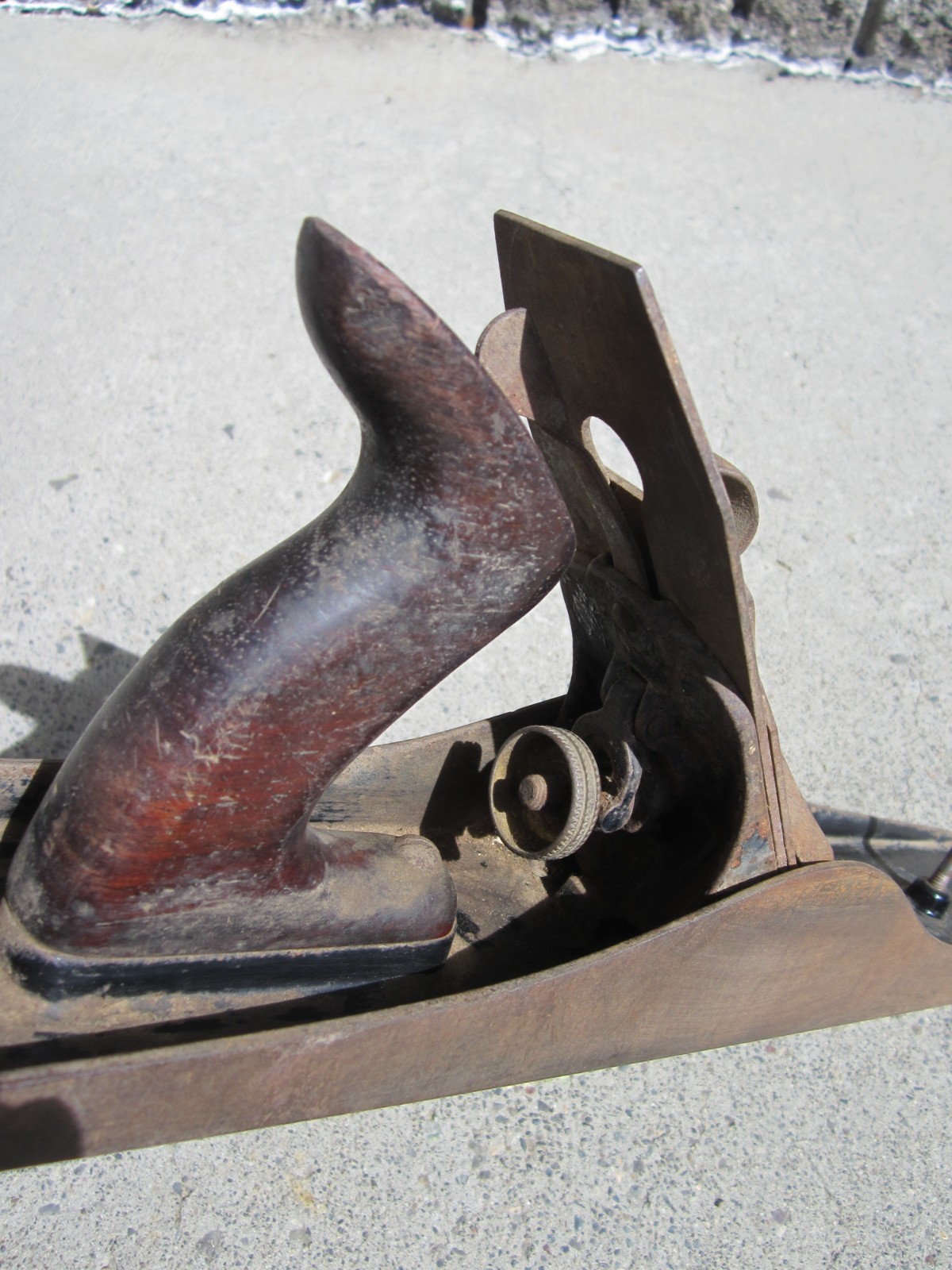 NICE ORIGINAL ANTIQUE WOODWORKING 21” CORRUGATED GROOVED WOOD PLANE MADE IN USA