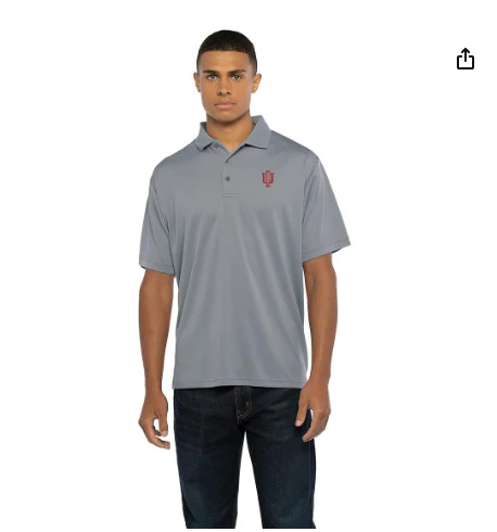 Men’s Collegiate Polyester Mesh Team Icon Polo, Indiana Hoosiers, Medium