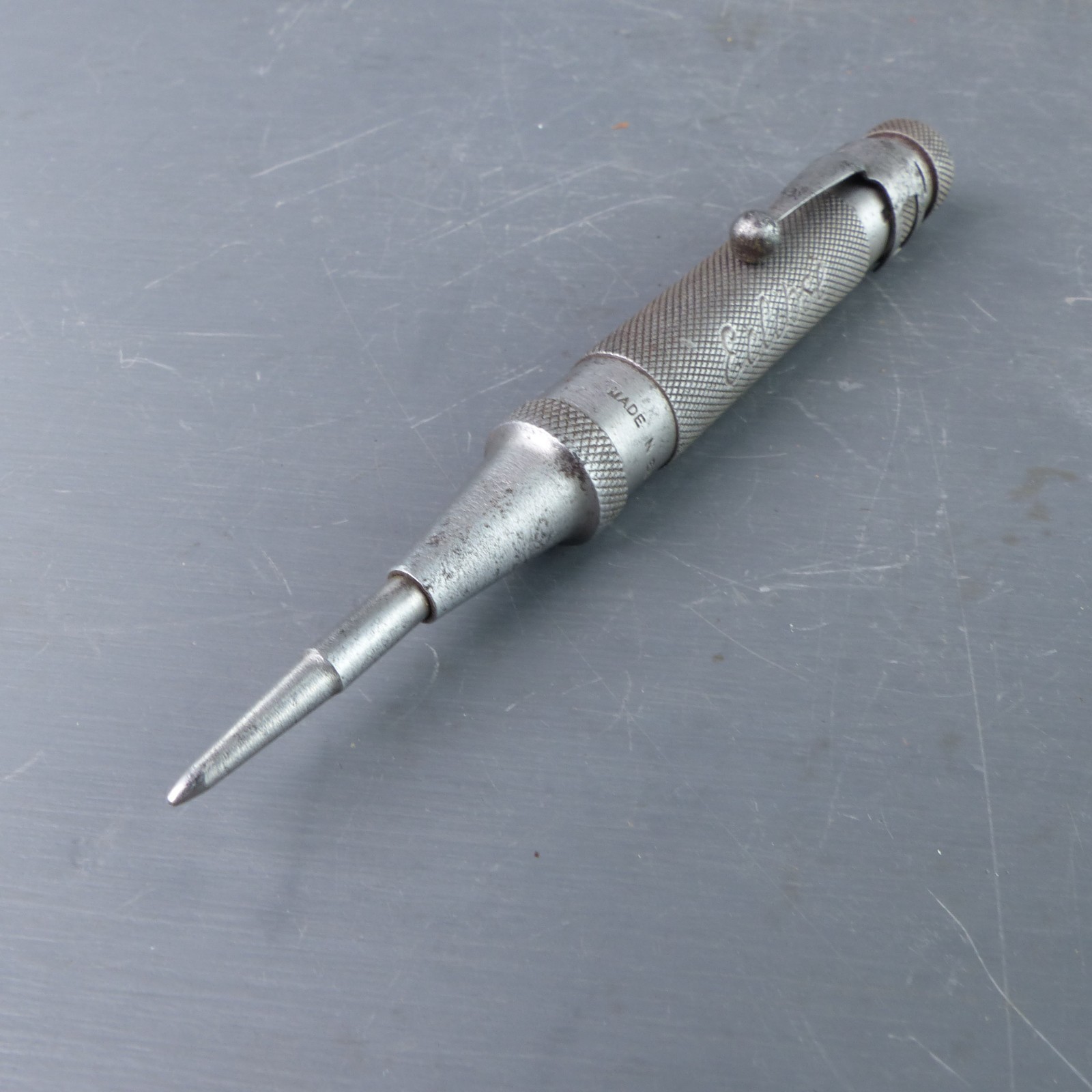 Vintage Eclipse No.1 Automatic Centre Punch Spring Loaded Engineers Tool UK 1950