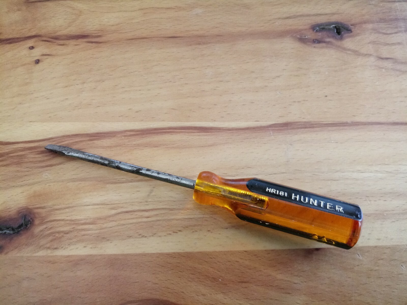 VINTAGE HUNTER HR181 SLOTTED POCKET SCREWDRIVER