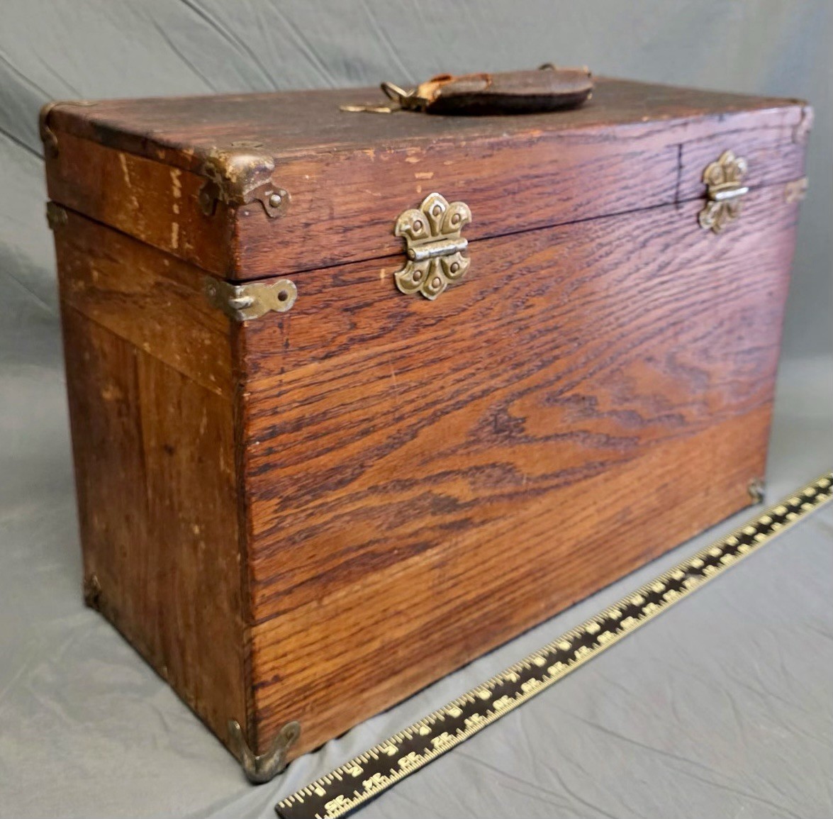 Antique National Tool & Chest Co. Star Chicago 7 Drawer Machinist Wooden Chest