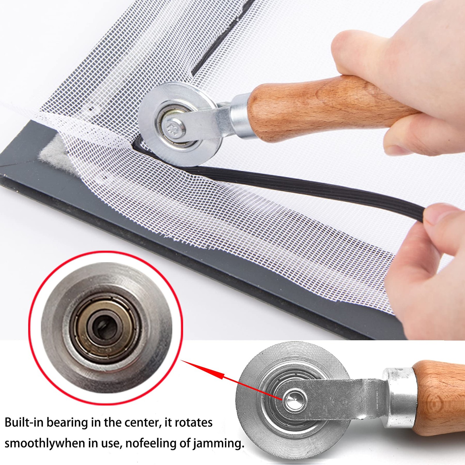 BAYTORY 3Pcs Screen Tool, Window Spline Roller Tool with Wooden…
