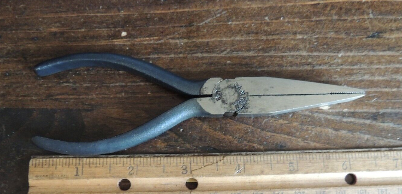 NOS VINTAGE 6-1/4″ CAMRON U.S. Duck Bill Flat Long Nose Pliers