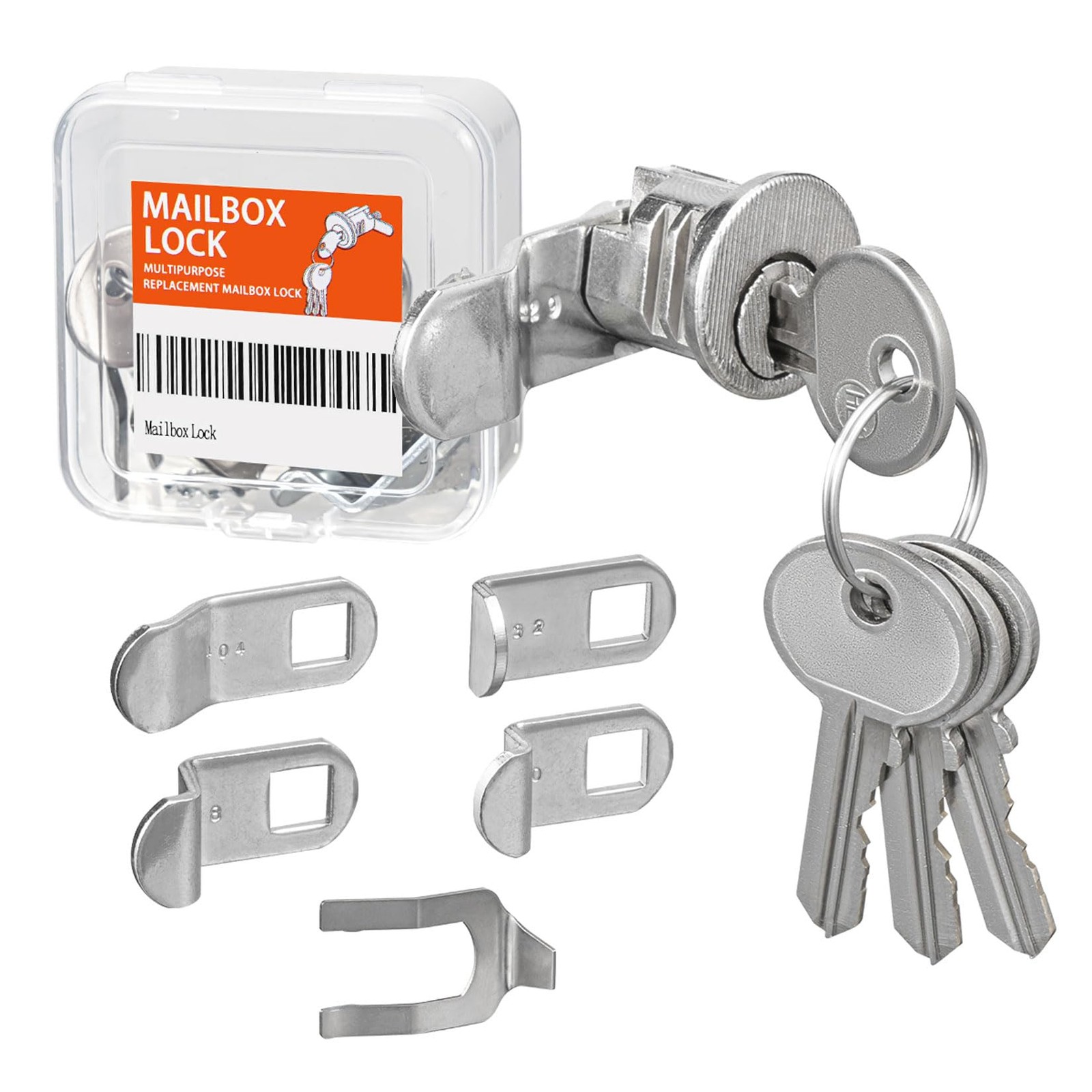 Mailbox Lock Replacement with 4 Keys – Multipurpose Mail Box Locks Nickel