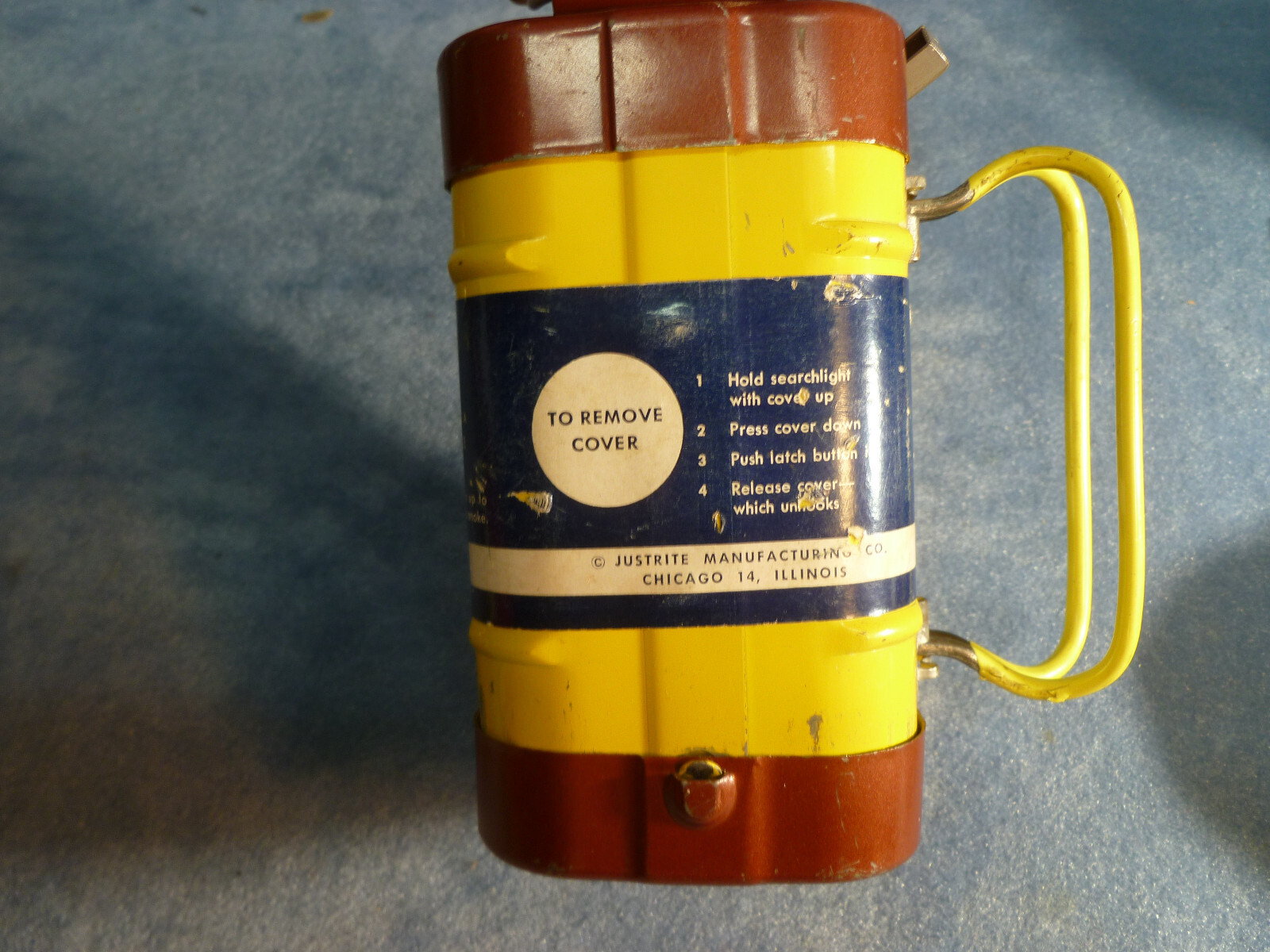 Justrite 2209-1 Searchlight Flashlight 12 VOlt 1950s Vintage