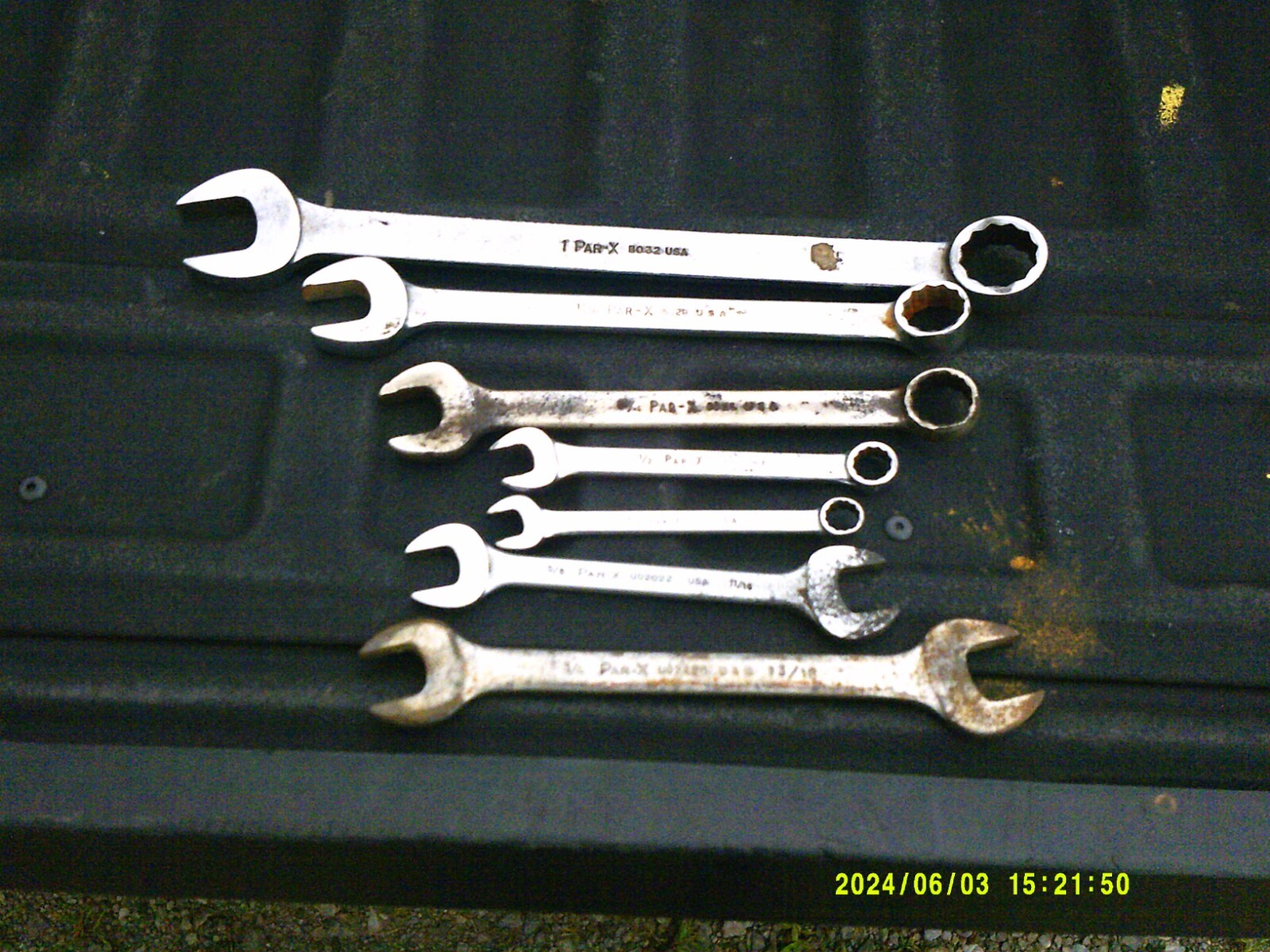 SNAP ON PAR-X SAE Combination & Open-End Wrenches (7) Made In U.S.A.