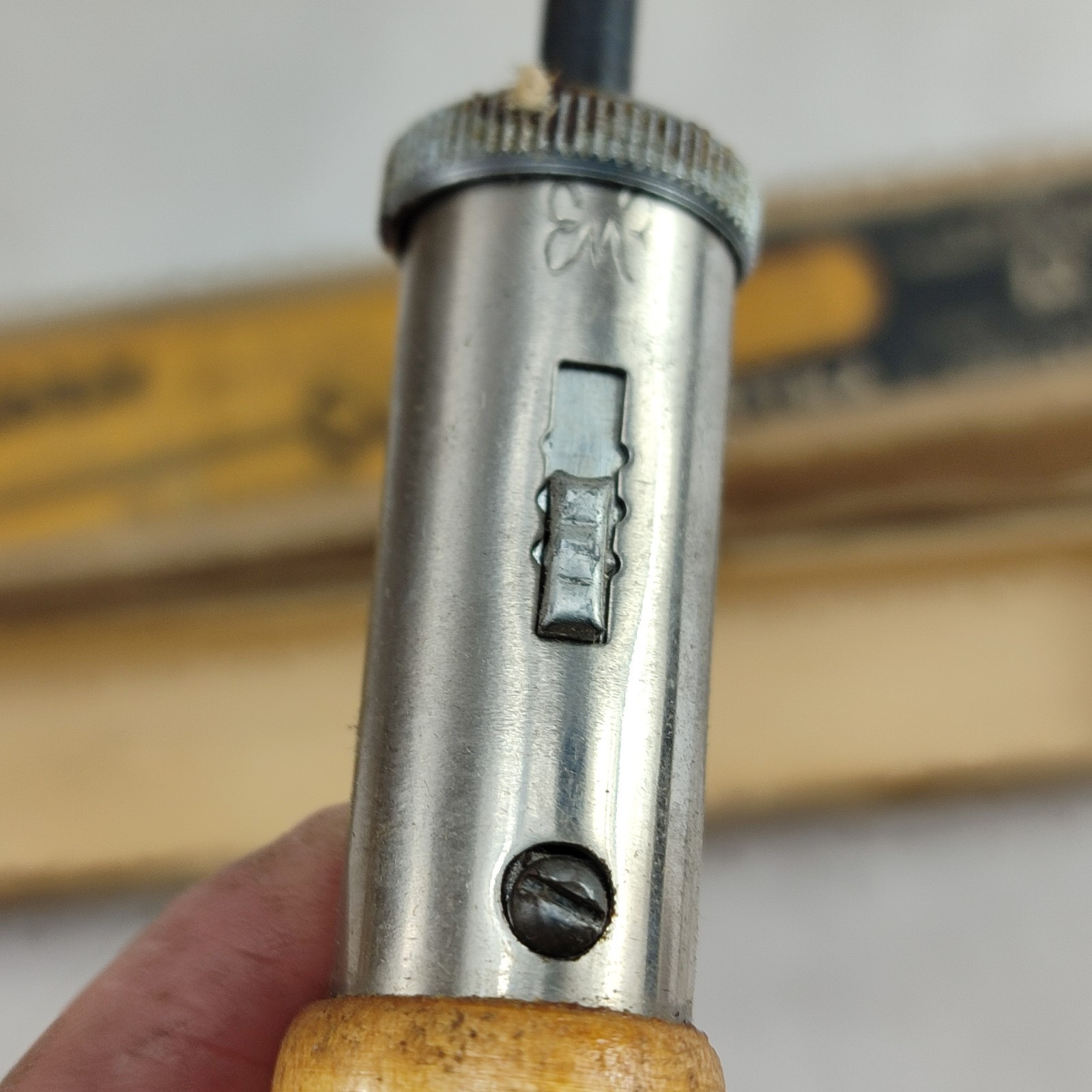 Antique New Tool Screwdriver With Latch Made in Latvia 1960s
