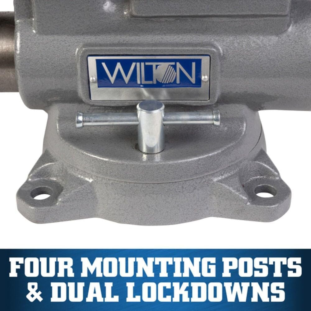 Wilton WVA4 4″ Apprentice Bench Vise 360° Swivel Base 6000 lb Clamp Force