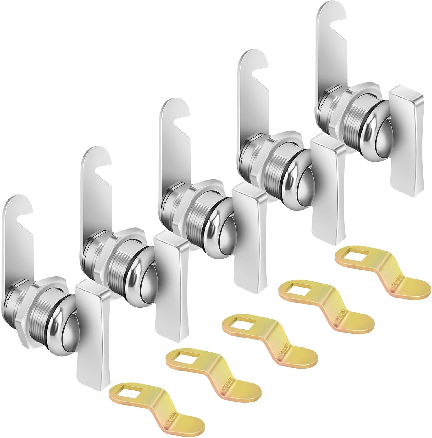 Cam Lock 7/8” 5PCS Thumb Locks Operated Offset, RV Locks for Compartment &Storag