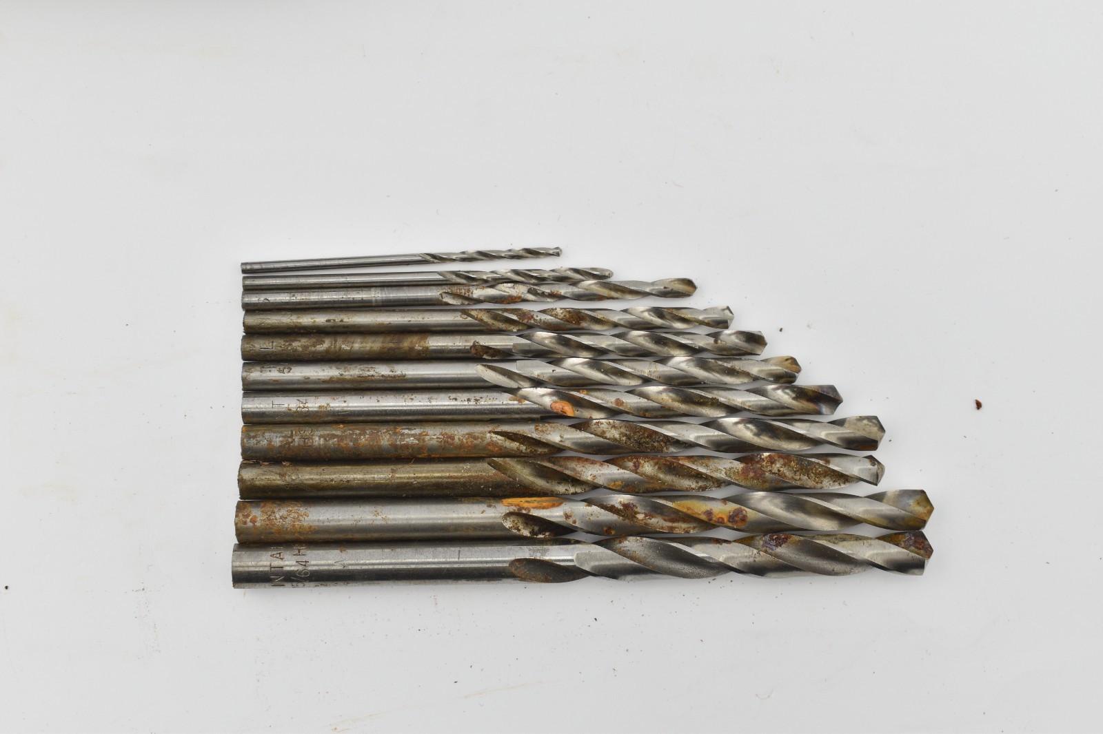 Vintage Intal Tin High Speed Steel Twist Drills No. 2 11 of 13 Bits