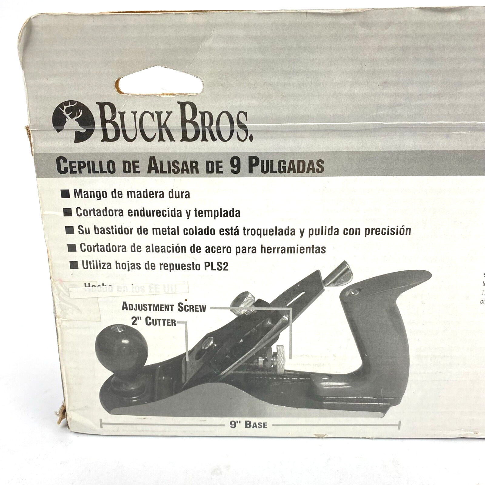 Buck Bros USA 9″ Smooth Wood Plane Woodworking Tool in Original Box Vintage