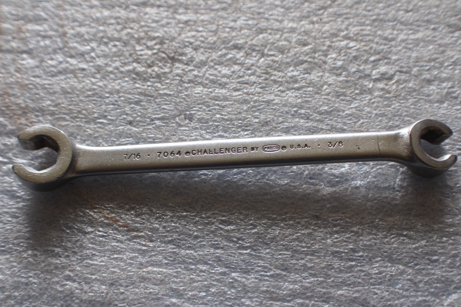 PROTO CHALLENGER 7064 USA 3/8 x 7/16 SAE LINE FLAIR CHROME WRENCH