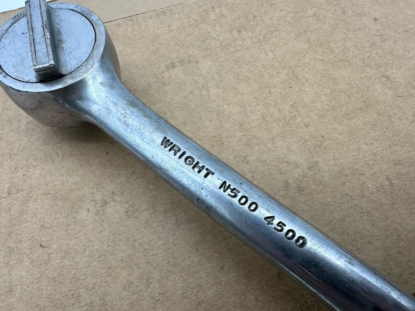 Vtg Wright Tools N500 4500 – 1/2″ Drive Reversible Ratchet Wrench USA Tool 11″