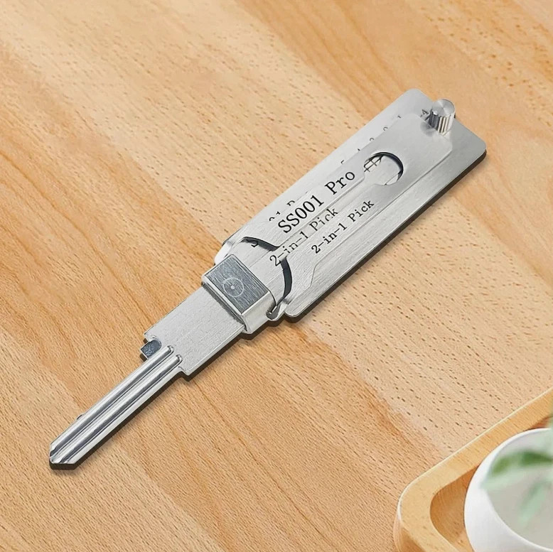 SS001 PRO 2-in-1 Stainless Steel master Key Decoder Portable Lock Tool Kit 1 Pc