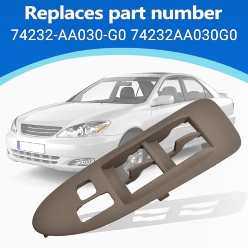 Master Power Window Switch Bezel Trim Fits for 1997-2001 Toyota Camry CE LE Tan