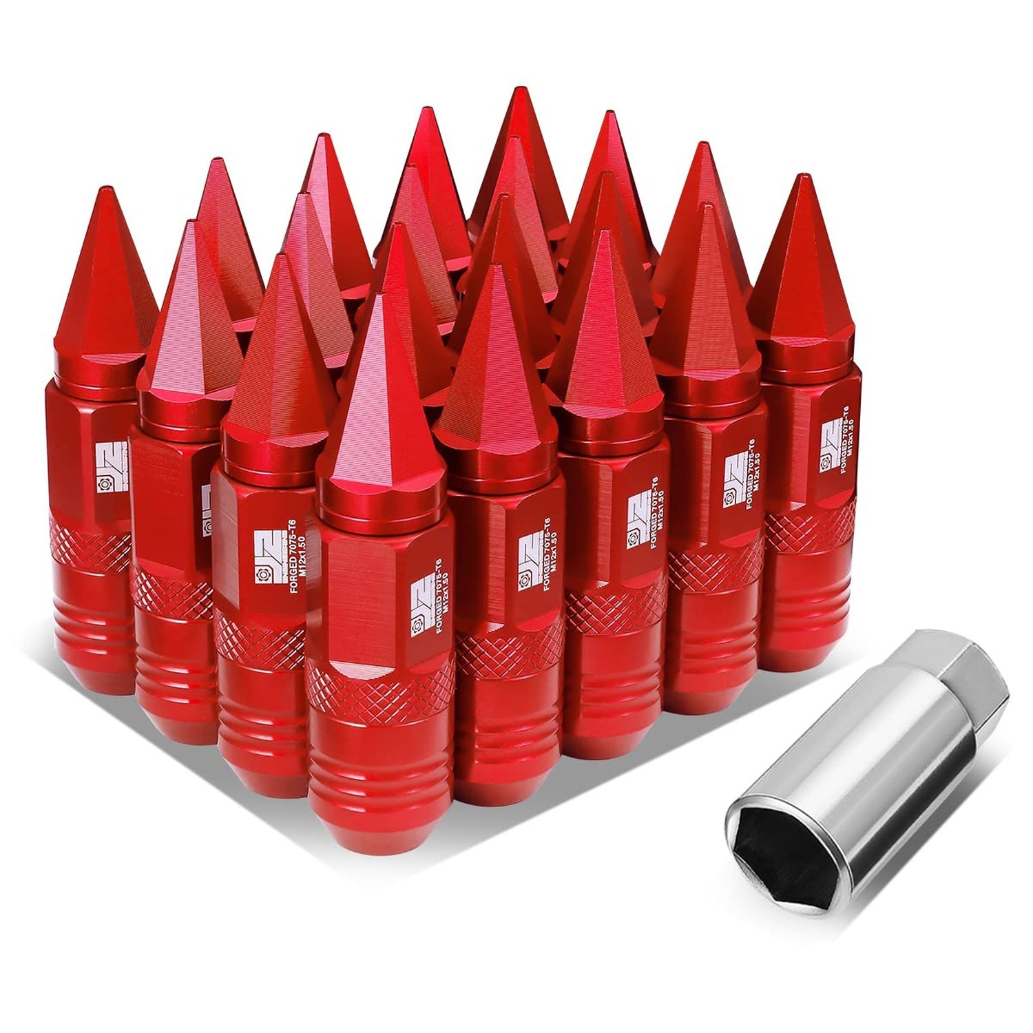 J2 Engineering J2-LN-T7-029-15-RD 20Pcs M12x1.5 T6-7075 Aluminum 81mm Removab…
