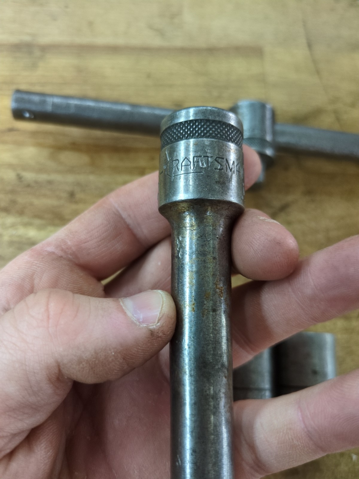 Craftsman BE 1/2″ Dr Lot t-handle, 5″Extension, 1/2″ – 3/4″ Sockets Underline C.