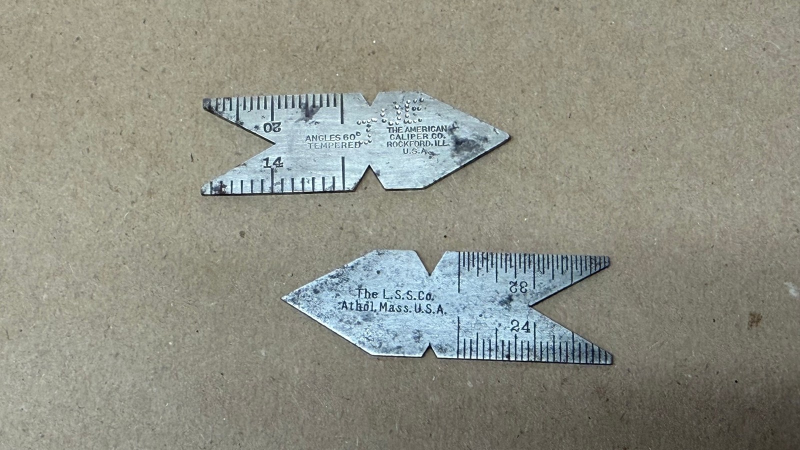 Vtg Starrett No 391 American Caliper Center Gage Lot Machinist Tools USA Made