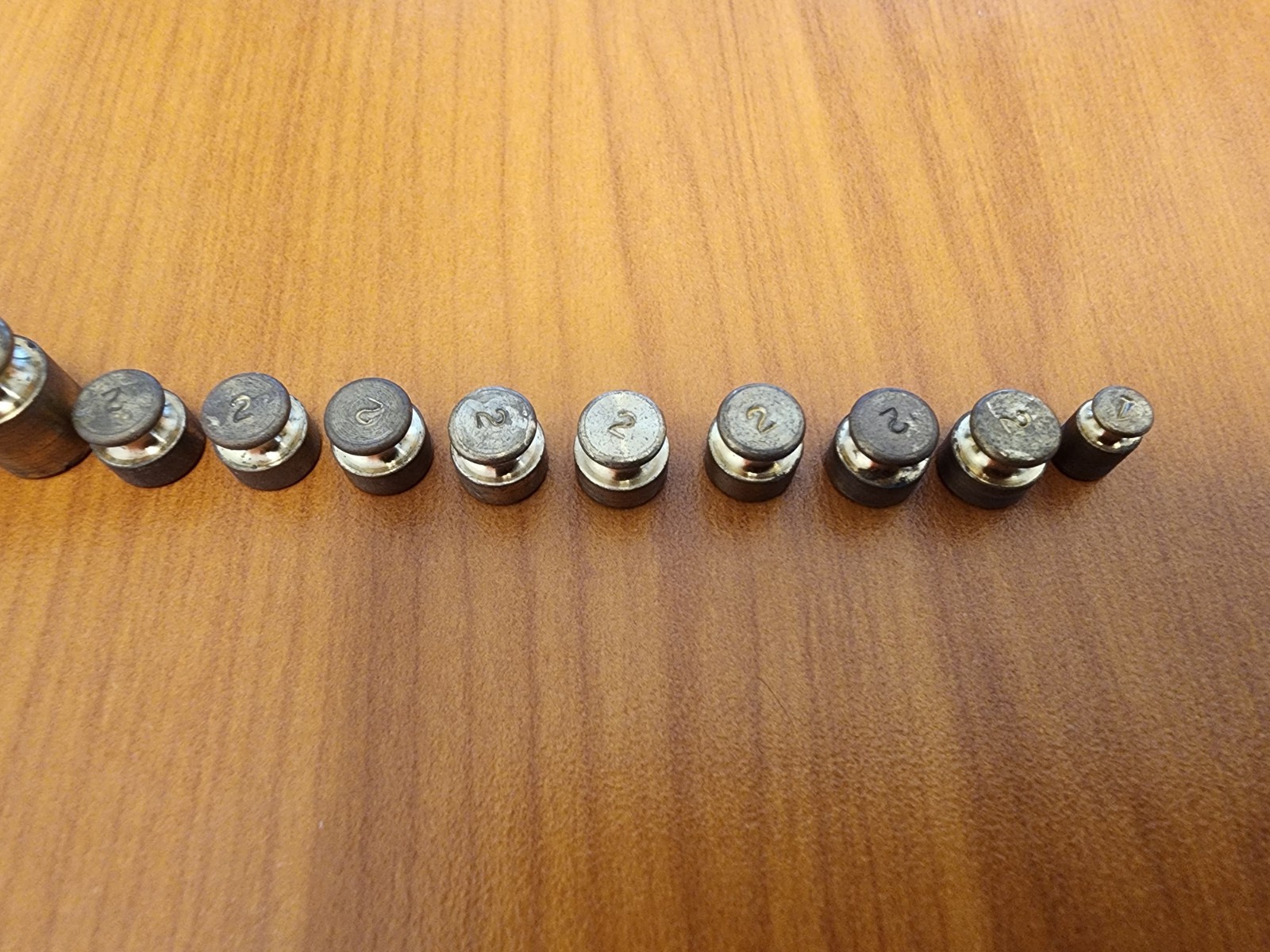 Ohaus Calibration Scale Balance Weight Set W/Case 50 Grams To 1 Gram. 18 Pieces
