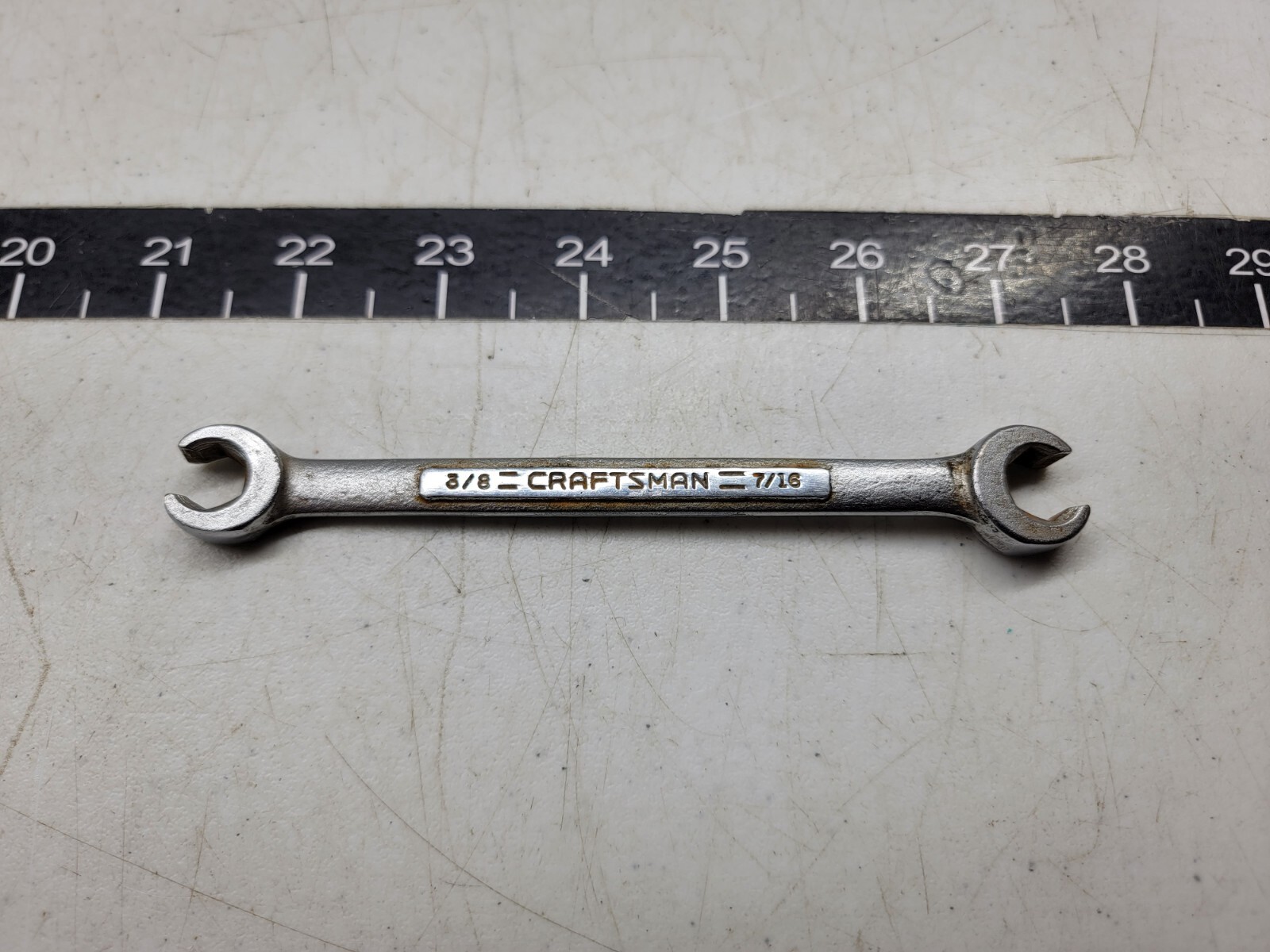 CRAFTSMAN -V- 44174 3/8″ x 7/16″ FLARE NUT LINE WRENCH / 6″ LONG / USA MADE b-x