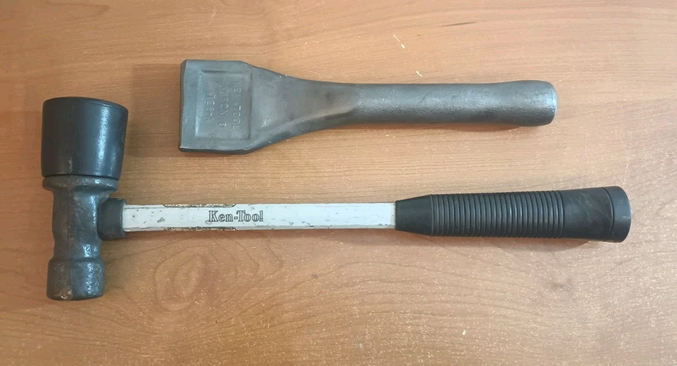 Ken-Tool T- 26-A Driving Iron Tire Bead Breaker & Fiberglass Handle Hammer USA