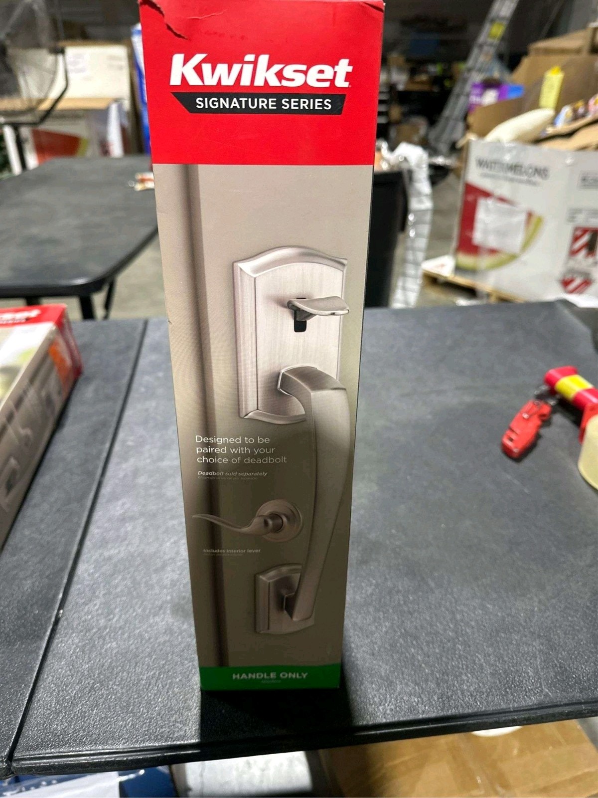 Kwikset Prescott Entry Handleset Satin Nickel 1-3/4 98150-013 Signature Series