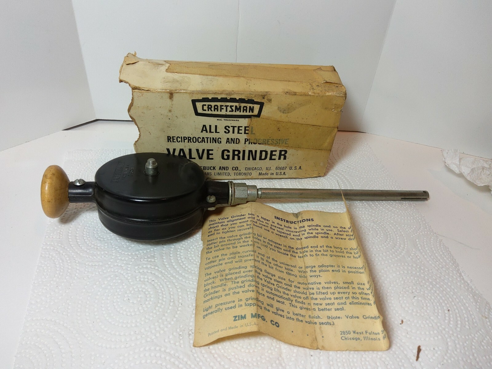 Sears/Craftsman 9-47041 Valve Grinder Kit Reciprocating, No Handle