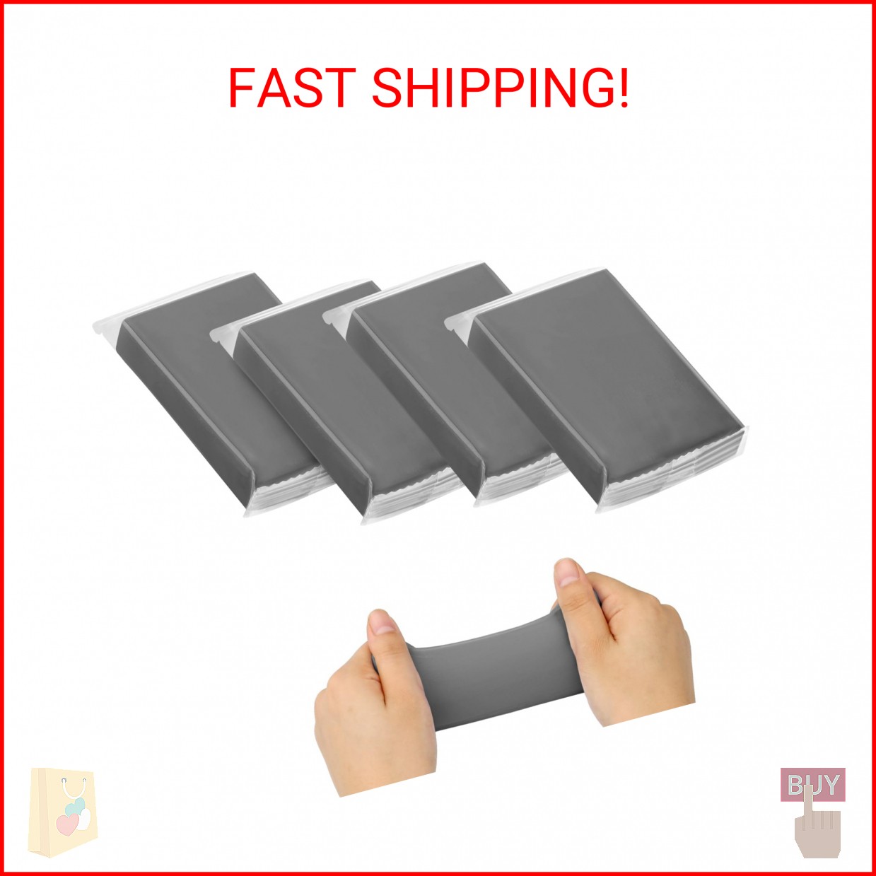 Fitosy Car Clay Bar 4 Pack 400g, Premium Grade No Scratch Magic Clays Bars Detai