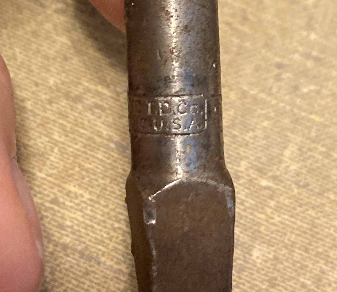 Antique Cleveland Twist Drill Co. #13 Round Wooden Drill Index with 6 Brace Bits