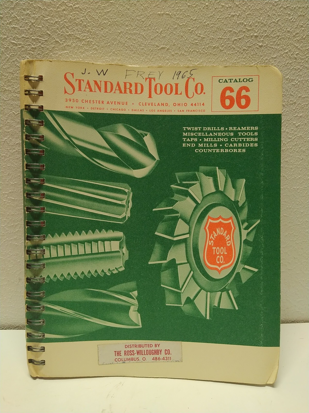 Standard Tool Co. Catalog 66 Vintage 1965 book spiral vintage mcm Industrial SC