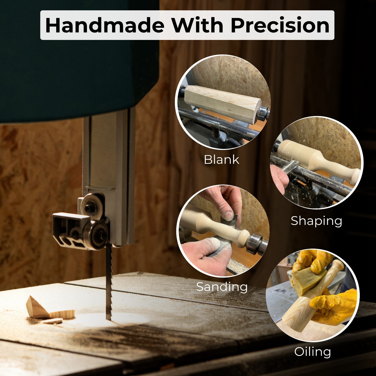Wooden Mallet for Woodworking. Hand Turned Joiners Mallet for Chisels.