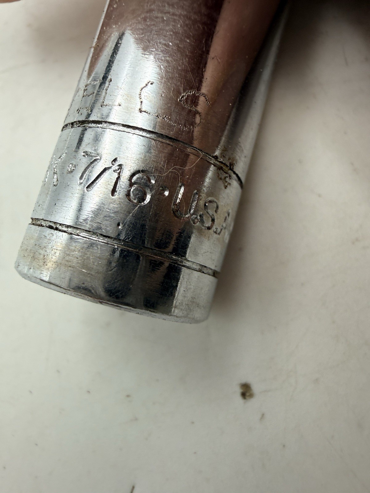 Vtg S-K WAYNE Tools 3/8″ Drive SAE 7pc Deep Well Socket Set In Orig. Metal Case